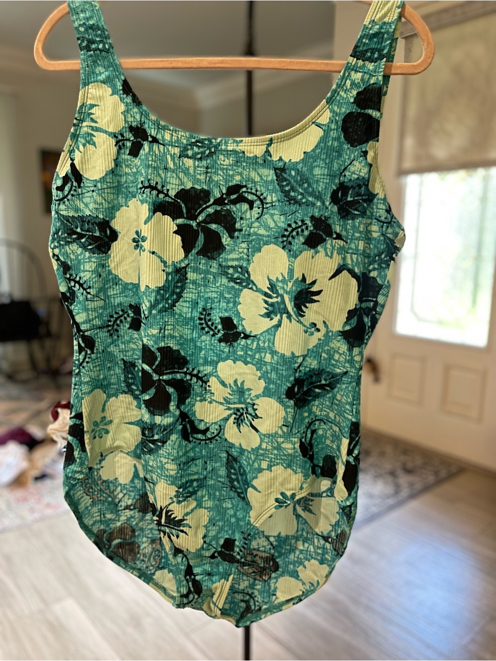 Catalina Teal Floral One Piece swim suit